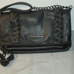 Steve Madden Black Shoulder Bag with Chain Detail